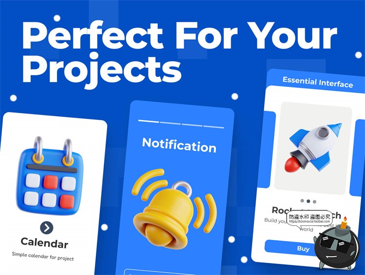 图片[4]-趣味3D卡通操作系统UI界面个人中心后台PNG常用icon图标OBJ素材-设计猿
