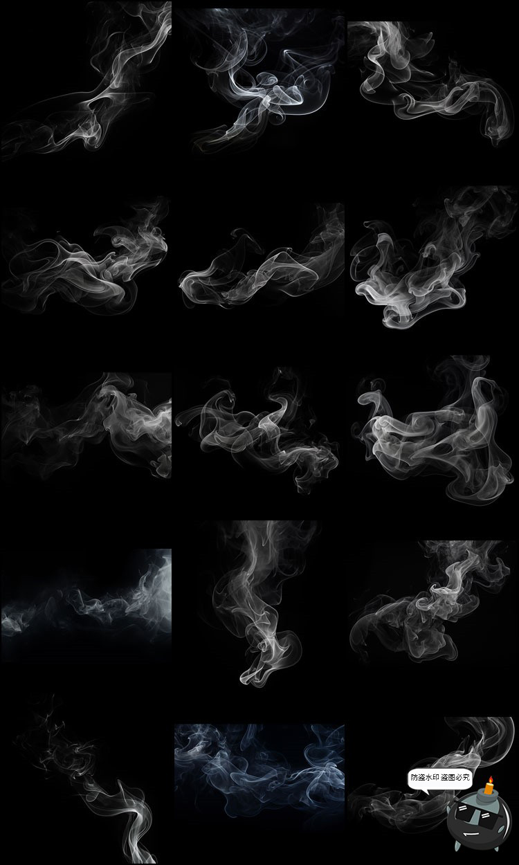 图片[6]-高清抽象艺术黑白单色烟雾云雾烟尘雾气背景底纹JPG图片后期素材-设计猿