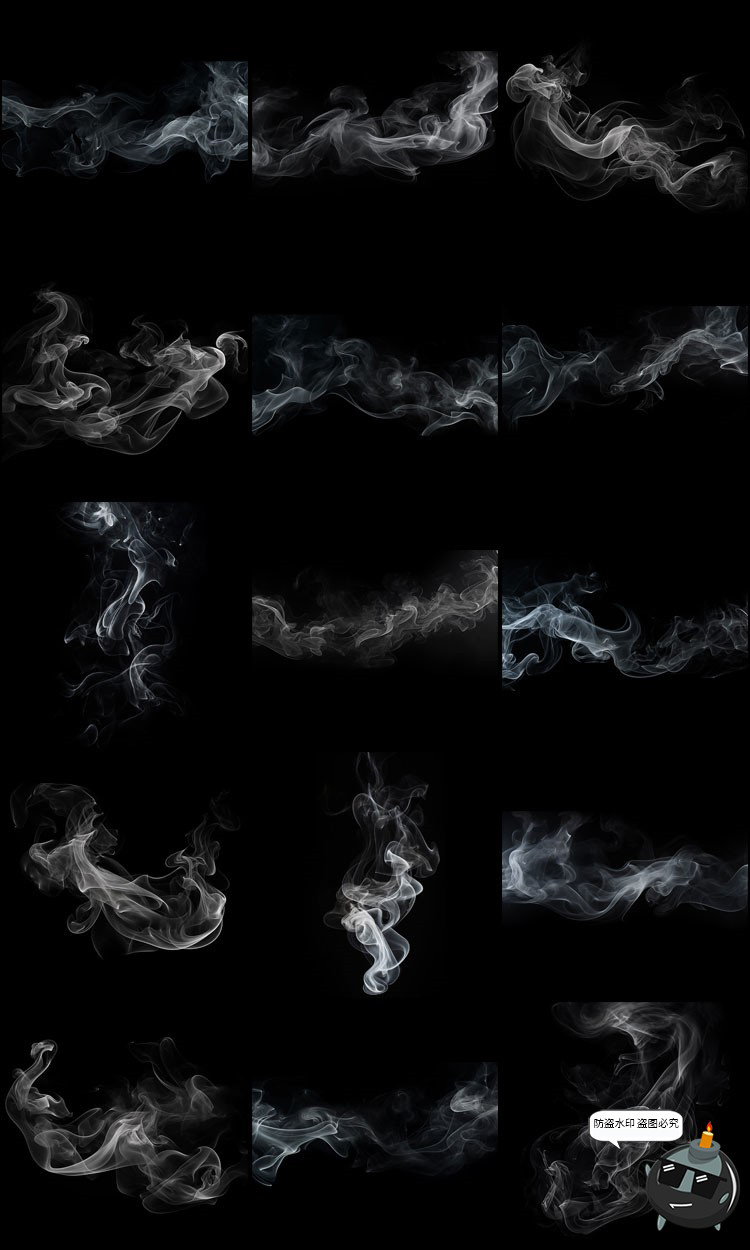 图片[9]-高清抽象艺术黑白单色烟雾云雾烟尘雾气背景底纹JPG图片后期素材-设计猿