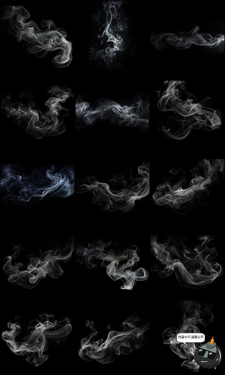 图片[11]-高清抽象艺术黑白单色烟雾云雾烟尘雾气背景底纹JPG图片后期素材-设计猿
