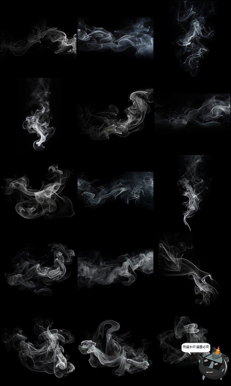 图片[12]-高清抽象艺术黑白单色烟雾云雾烟尘雾气背景底纹JPG图片后期素材-设计猿