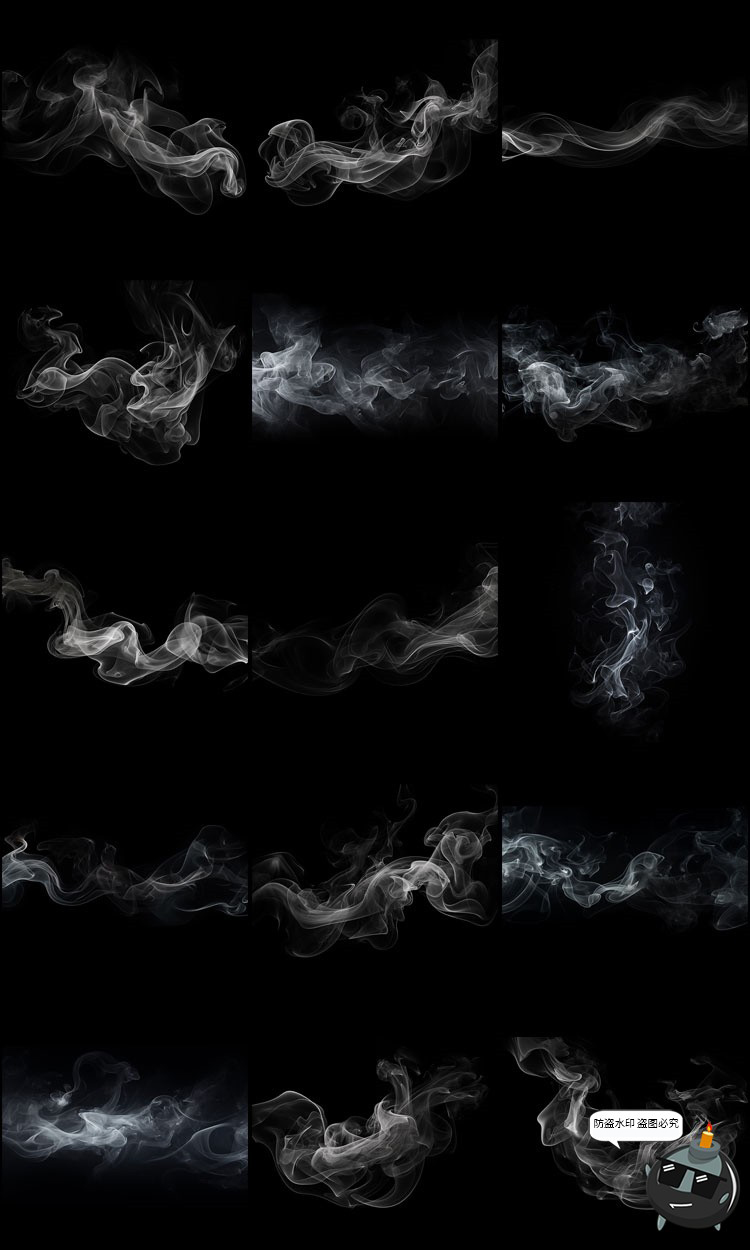 图片[13]-高清抽象艺术黑白单色烟雾云雾烟尘雾气背景底纹JPG图片后期素材-设计猿