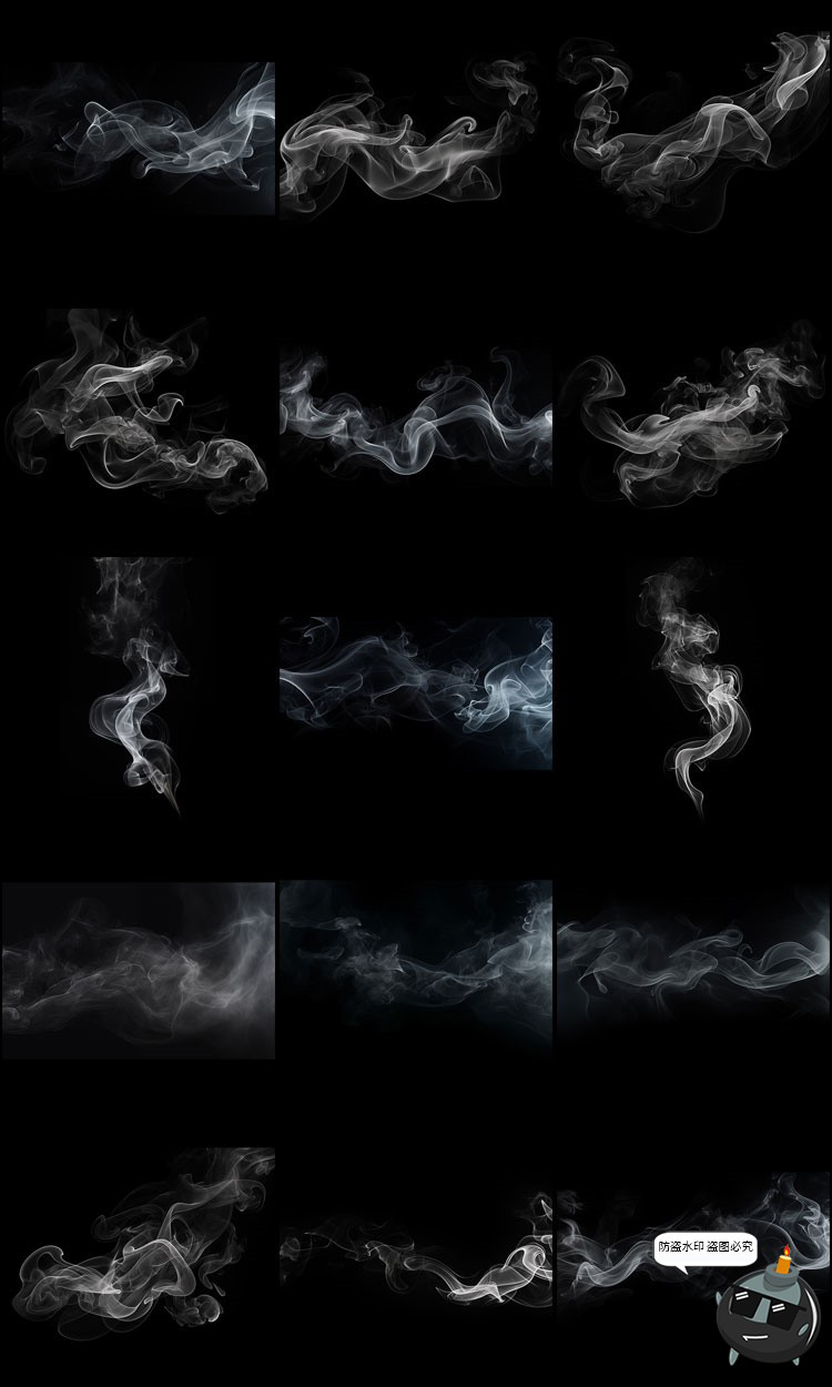 图片[14]-高清抽象艺术黑白单色烟雾云雾烟尘雾气背景底纹JPG图片后期素材-设计猿