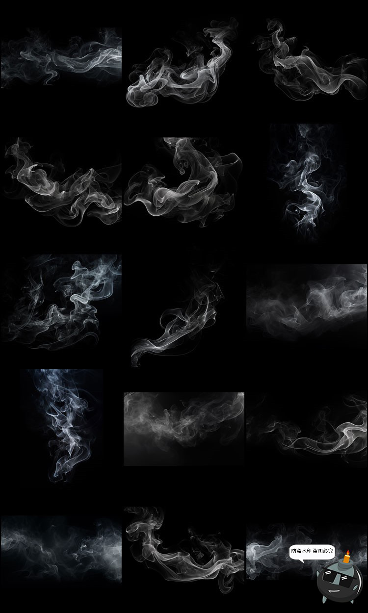 图片[16]-高清抽象艺术黑白单色烟雾云雾烟尘雾气背景底纹JPG图片后期素材-设计猿
