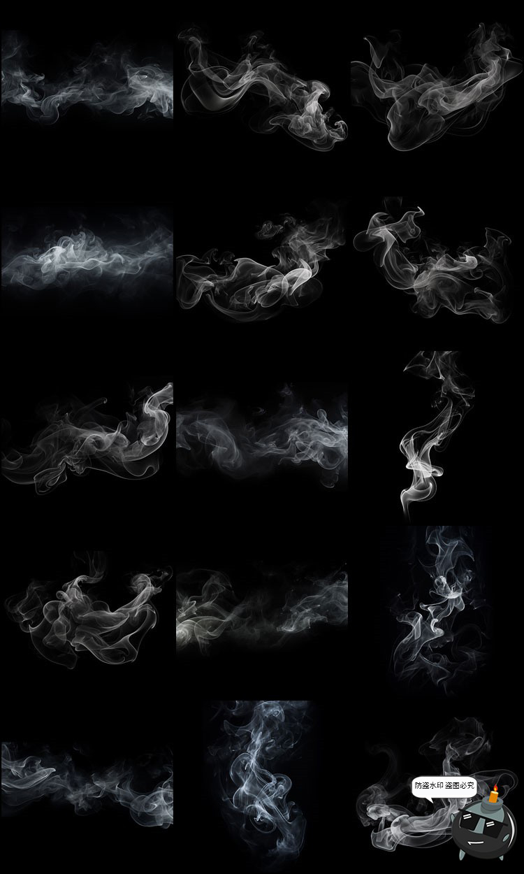 图片[17]-高清抽象艺术黑白单色烟雾云雾烟尘雾气背景底纹JPG图片后期素材-设计猿