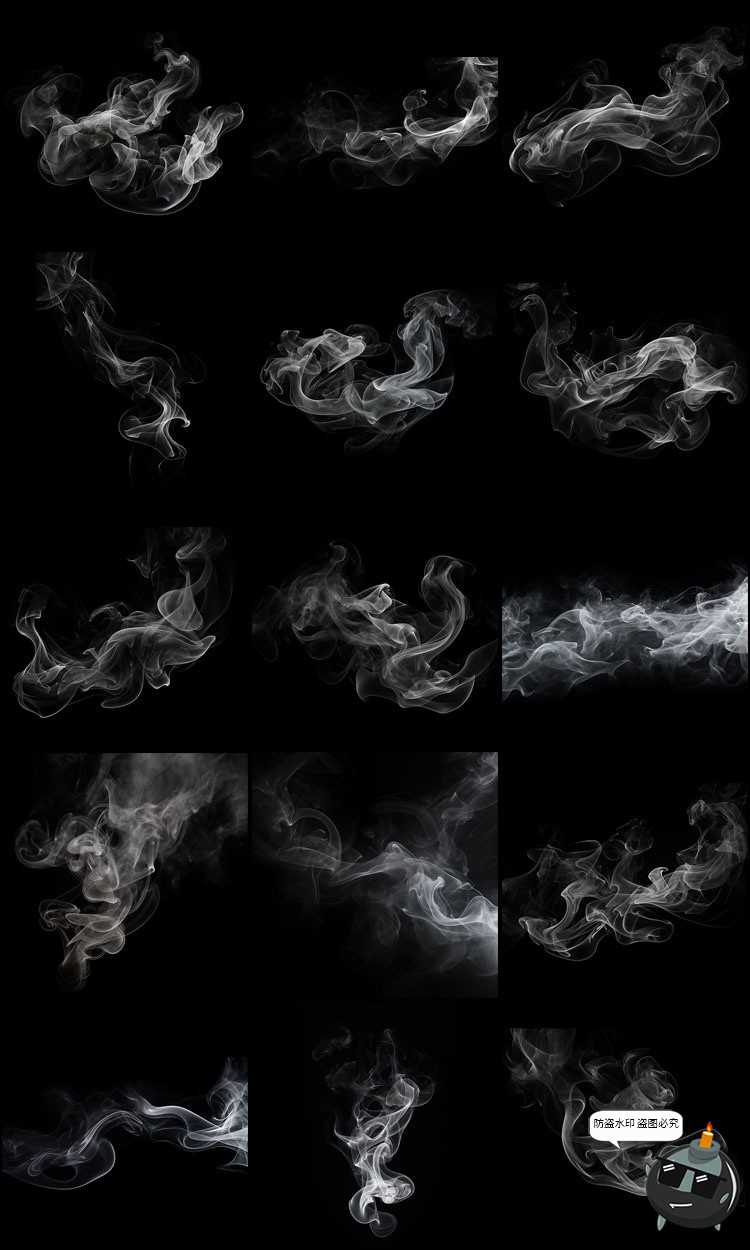 图片[18]-高清抽象艺术黑白单色烟雾云雾烟尘雾气背景底纹JPG图片后期素材-设计猿