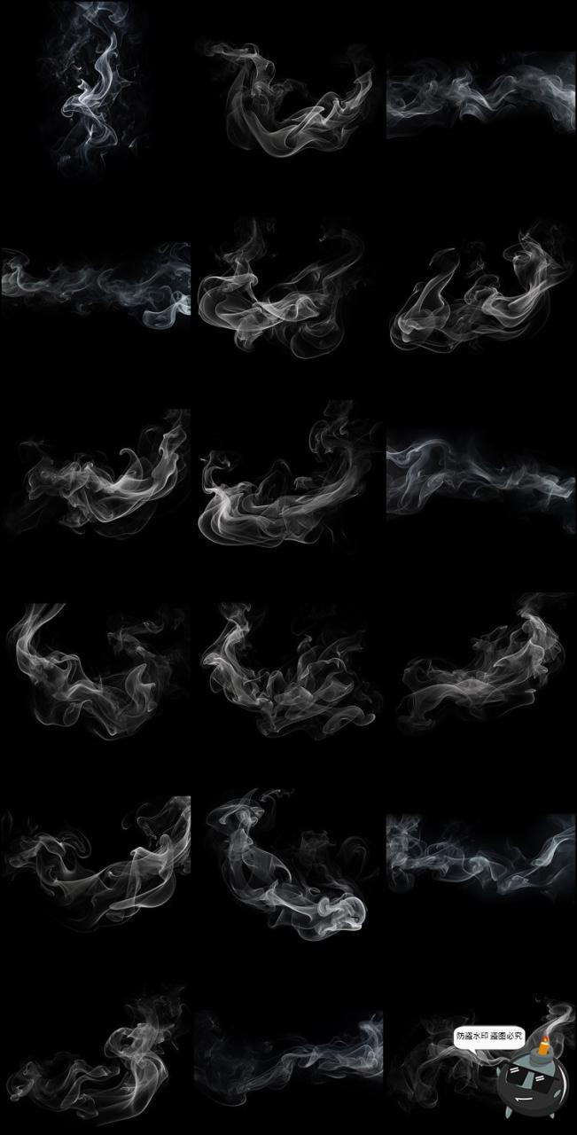 图片[20]-高清抽象艺术黑白单色烟雾云雾烟尘雾气背景底纹JPG图片后期素材-设计猿