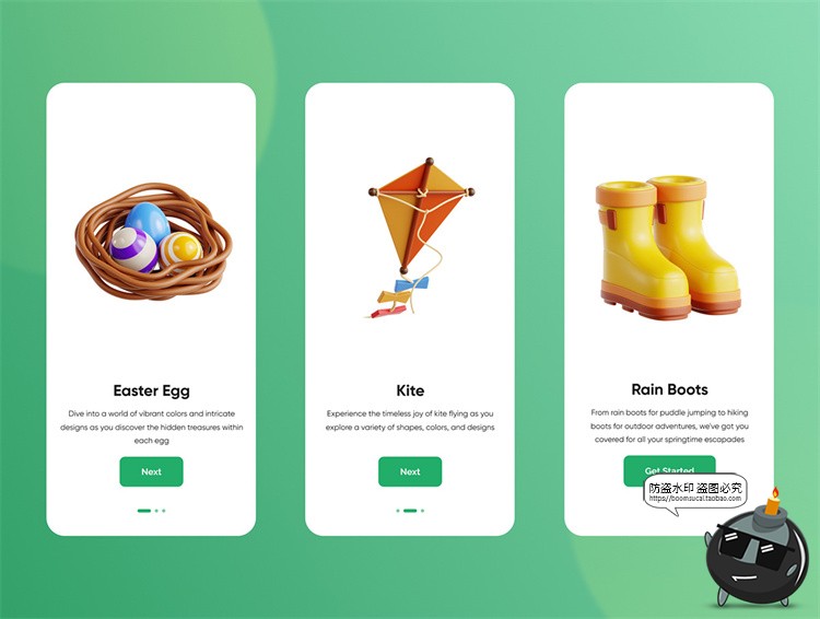 图片[4]-趣味卡通春天春季春游元素3D icon图标png免抠图片OBJ+blend素材-设计猿