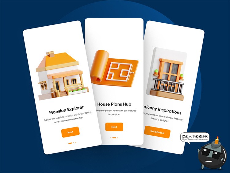 图片[4]-房地产房屋建筑营销演示3D图标icon标志png免抠obj图片blend素材-设计猿