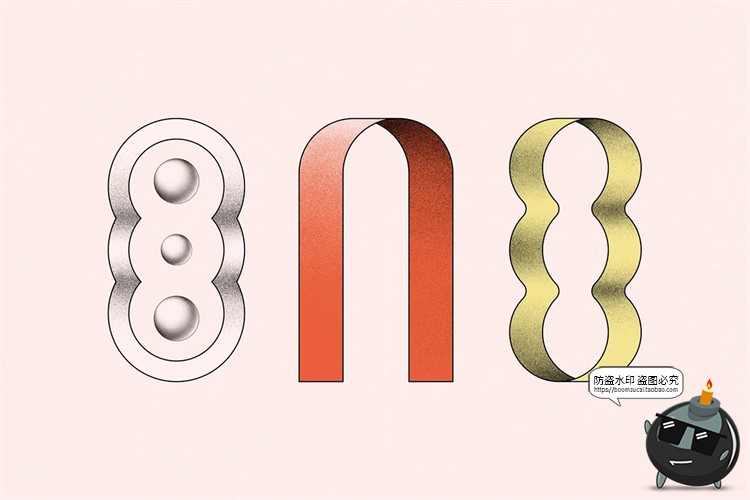 图片[6]-半调复古潮流时尚抽象线条噪点颗粒艺术几何图形png免抠图片素材-设计猿