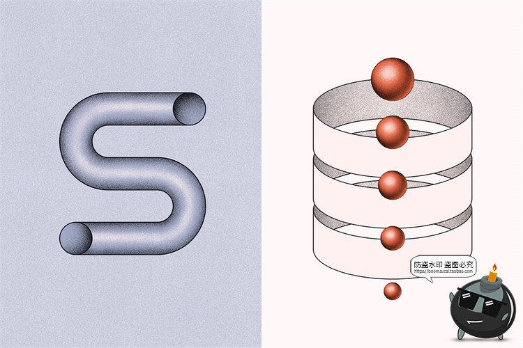 图片[12]-半调复古潮流时尚抽象线条噪点颗粒艺术几何图形png免抠图片素材-设计猿