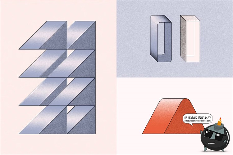 图片[13]-半调复古潮流时尚抽象线条噪点颗粒艺术几何图形png免抠图片素材-设计猿