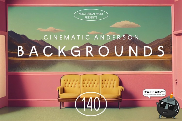 图片[1]-复古极简艺术电影室内墙纸客厅家居场景温暖色调背景JPG图片素材-设计猿