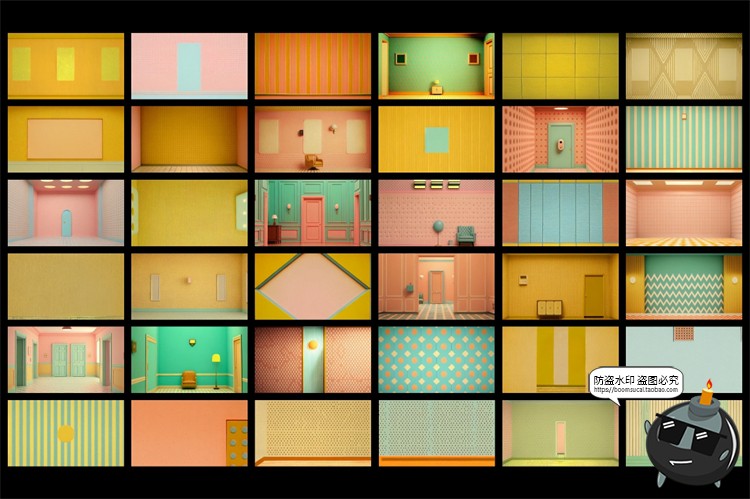 图片[10]-复古极简艺术电影室内墙纸客厅家居场景温暖色调背景JPG图片素材-设计猿