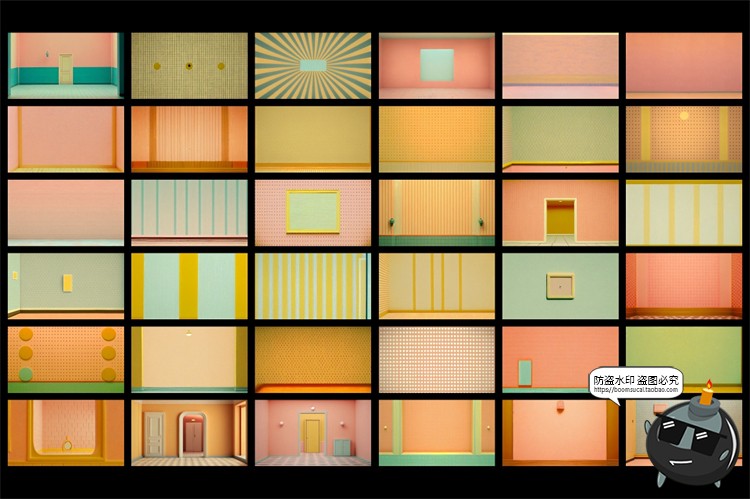 图片[11]-复古极简艺术电影室内墙纸客厅家居场景温暖色调背景JPG图片素材-设计猿