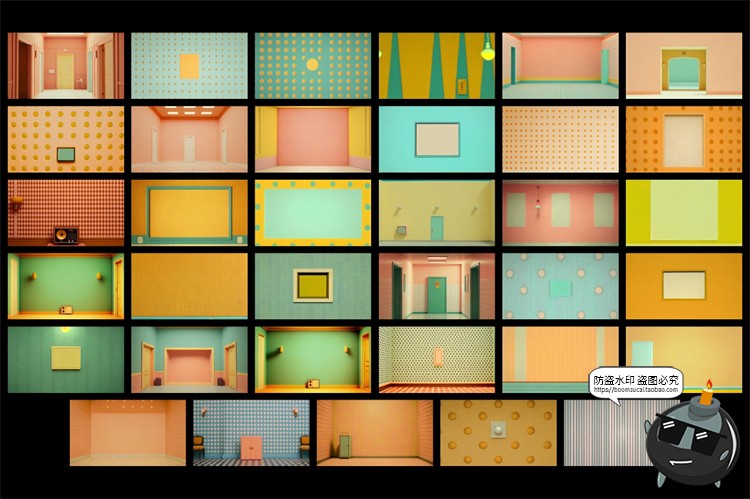 图片[12]-复古极简艺术电影室内墙纸客厅家居场景温暖色调背景JPG图片素材-设计猿