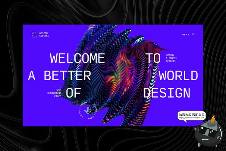 图片[9]-科幻未来金属光泽扭曲条纹渐变镭射科技背景底纹高清JPG图片素材-设计猿