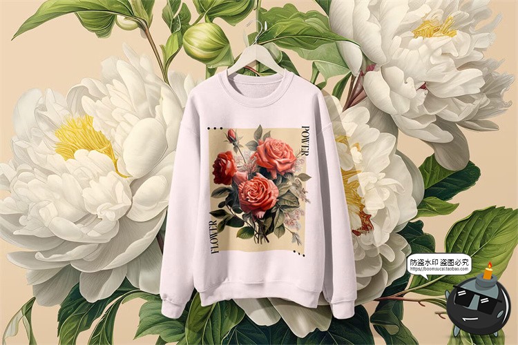 图片[13]-欧式复古宫廷手绘鲜花植物古典花卉装饰插图插画PNG免抠图片素材-设计猿