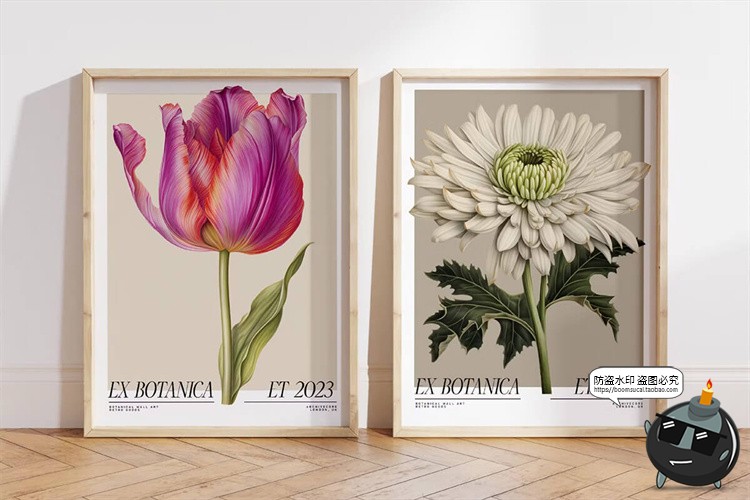 图片[16]-欧式复古宫廷手绘鲜花植物古典花卉装饰插图插画PNG免抠图片素材-设计猿