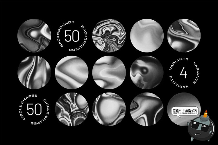图片[4]-抽象艺术镭射扭曲波浪渐变液态科技海报背景插画底纹JPG图片素材-设计猿