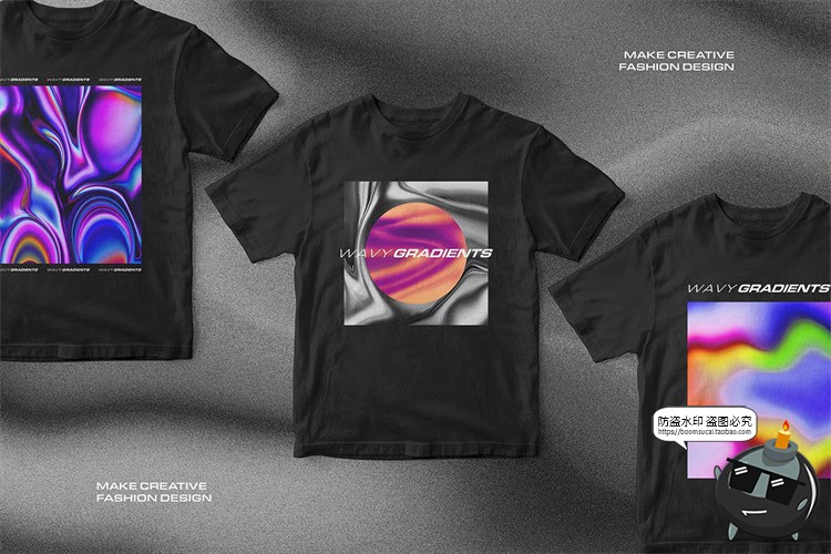 图片[6]-抽象艺术镭射扭曲波浪渐变液态科技海报背景插画底纹JPG图片素材-设计猿