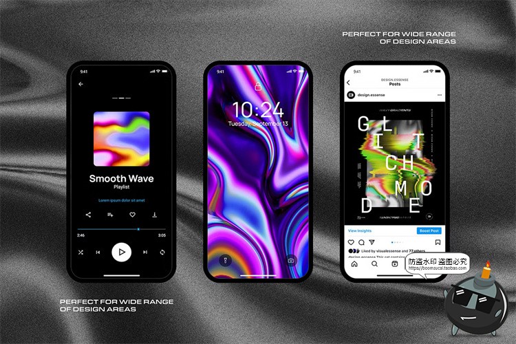 图片[10]-抽象艺术镭射扭曲波浪渐变液态科技海报背景插画底纹JPG图片素材-设计猿