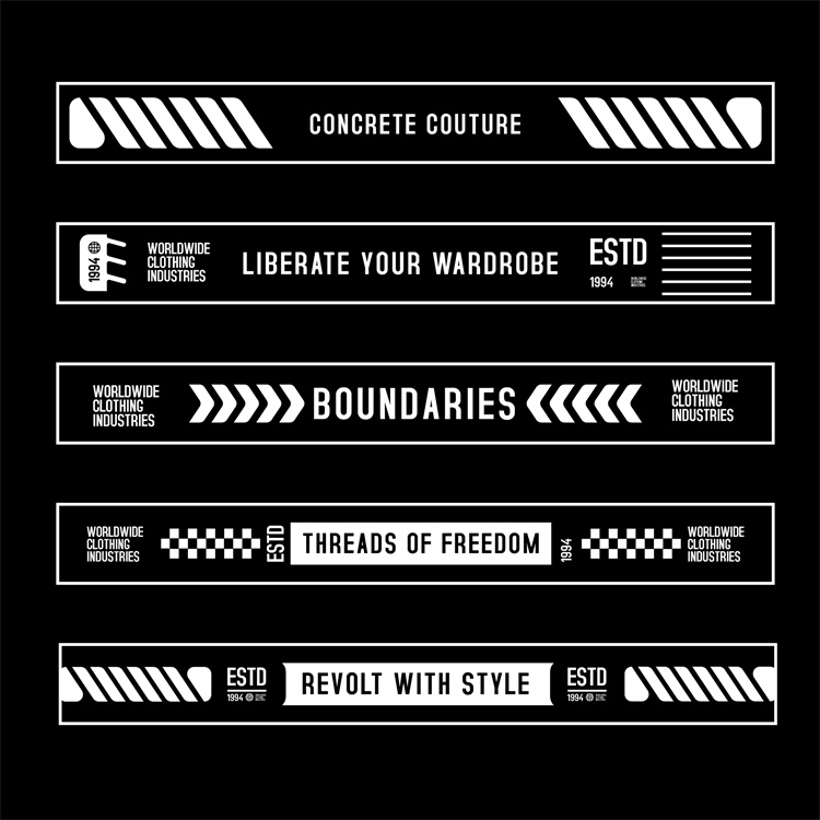 图片[5]-潮流赛博朋克科幻机能风HUD元素装饰条边框纹符号图案AI矢量素材-设计猿