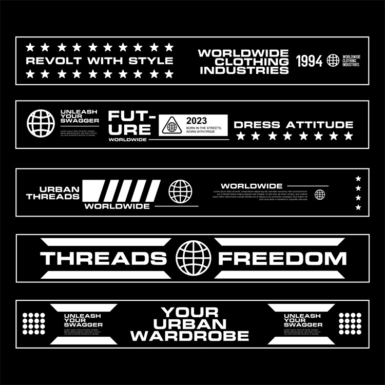 图片[12]-潮流赛博朋克科幻机能风HUD元素装饰条边框纹符号图案AI矢量素材-设计猿