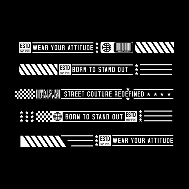 图片[15]-潮流赛博朋克科幻机能风HUD元素装饰条边框纹符号图案AI矢量素材-设计猿