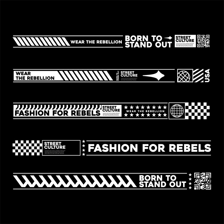 图片[16]-潮流赛博朋克科幻机能风HUD元素装饰条边框纹符号图案AI矢量素材-设计猿