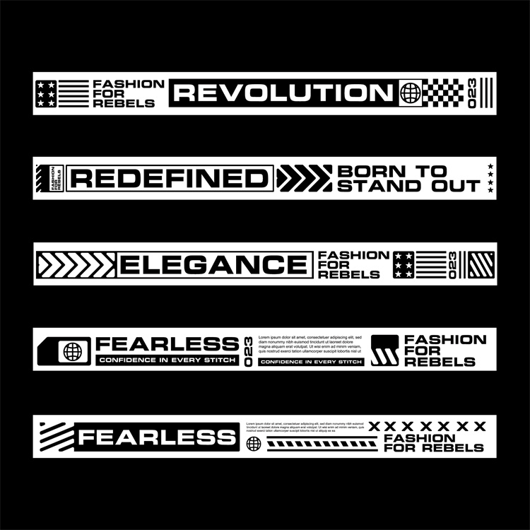 图片[23]-潮流赛博朋克科幻机能风HUD元素装饰条边框纹符号图案AI矢量素材-设计猿