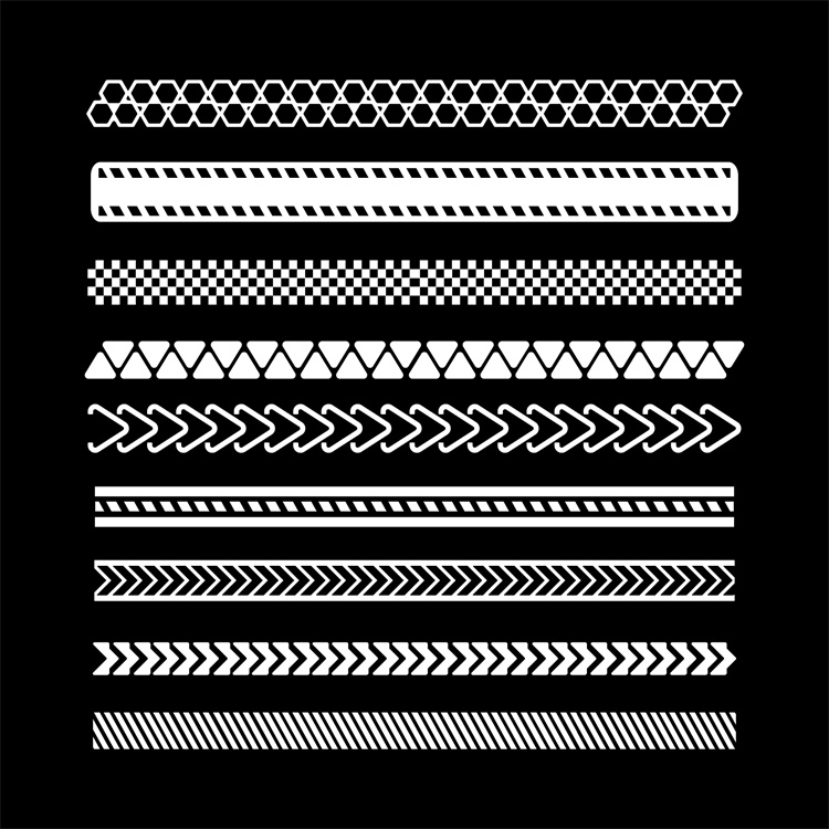 图片[37]-潮流赛博朋克科幻机能风HUD元素装饰条边框纹符号图案AI矢量素材-设计猿