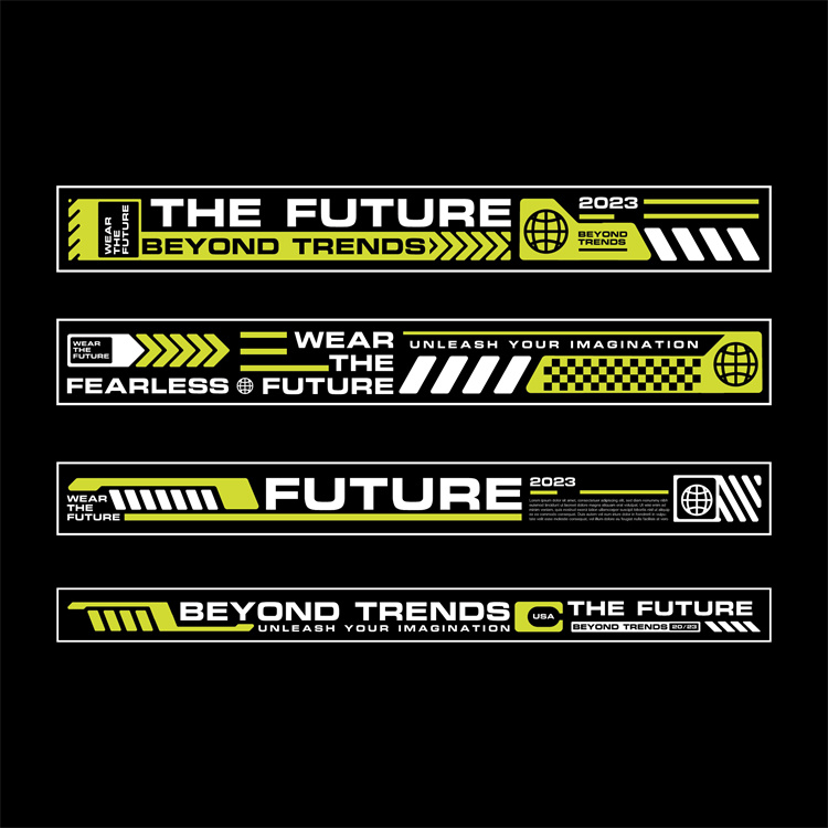 图片[39]-潮流赛博朋克科幻机能风HUD元素装饰条边框纹符号图案AI矢量素材-设计猿