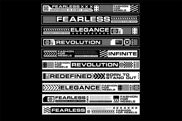 图片[42]-潮流赛博朋克科幻机能风HUD元素装饰条边框纹符号图案AI矢量素材-设计猿