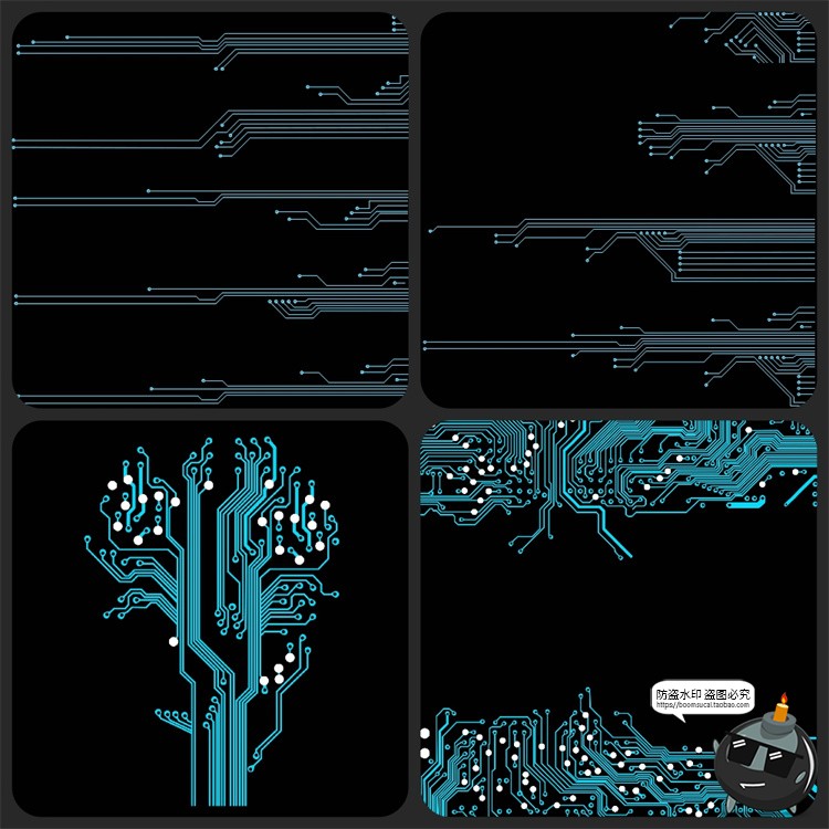 图片[5]-科幻未来高科技感抽象电路板电子主板纹理背景图案AI矢量图片素材-设计猿
