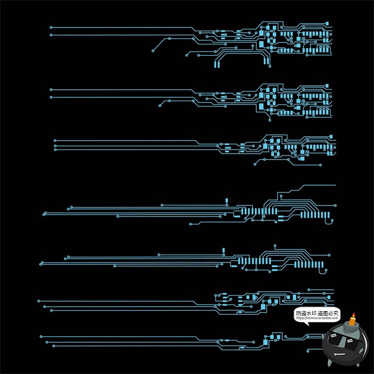 图片[7]-科幻未来高科技感抽象电路板电子主板纹理背景图案AI矢量图片素材-设计猿