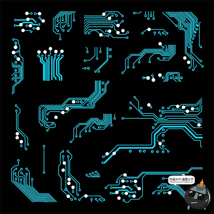 图片[13]-科幻未来高科技感抽象电路板电子主板纹理背景图案AI矢量图片素材-设计猿