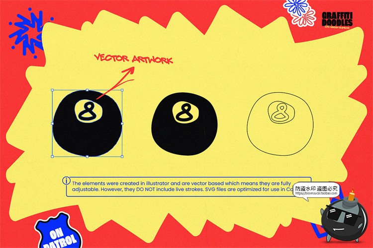 图片[4]-复古90年代怀旧手绘涂鸦草稿线条符号标记图形AI矢量PNG免抠素材-设计猿