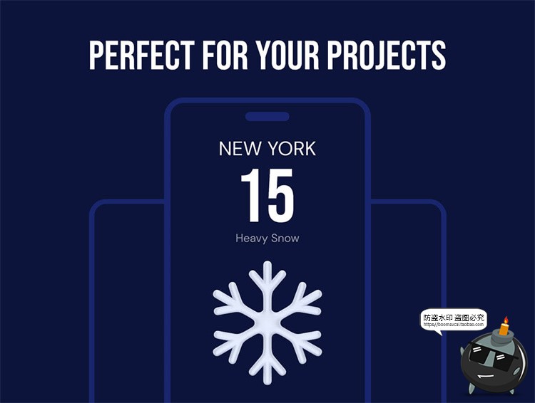 图片[6]-卡通3D天气预报icon图标多云下雨雷电彩虹降温晴天PNG免扣素材-设计猿