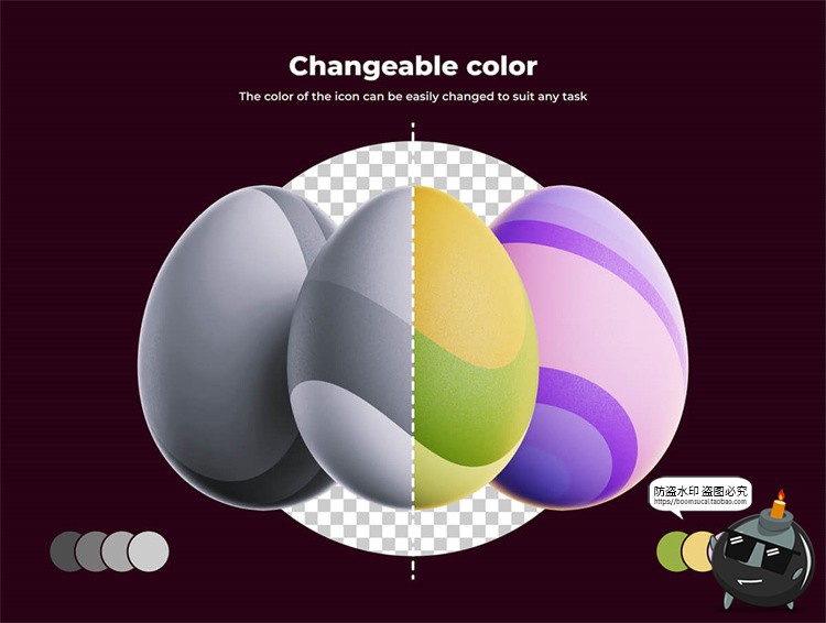 图片[4]-卡通3D复活节彩蛋兔子蜡烛icon图标png免抠图片OBJ格式Blend素材-设计猿