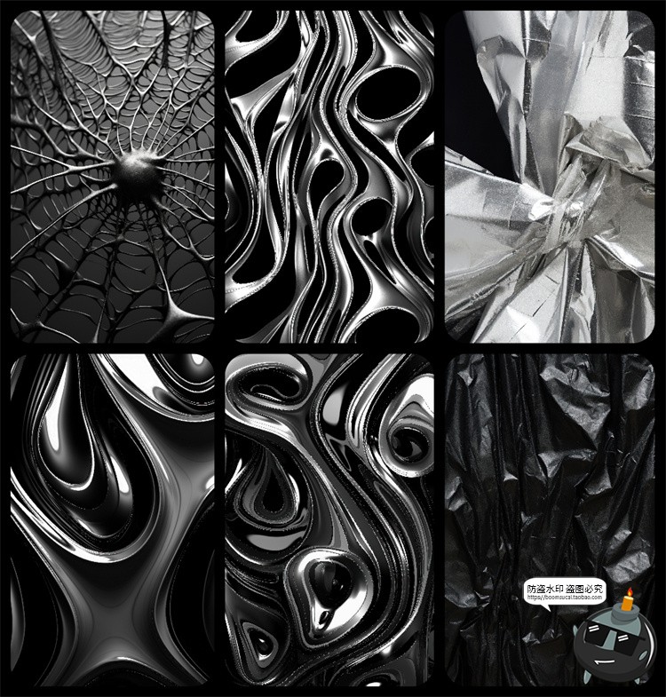 图片[5]-未来赛博朋克科幻金属镀铬抽象粗糙背景肌理PNG免抠JPG图片素材-设计猿