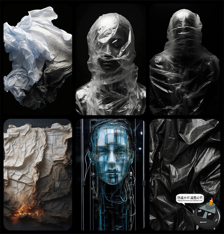 图片[6]-未来赛博朋克科幻金属镀铬抽象粗糙背景肌理PNG免抠JPG图片素材-设计猿