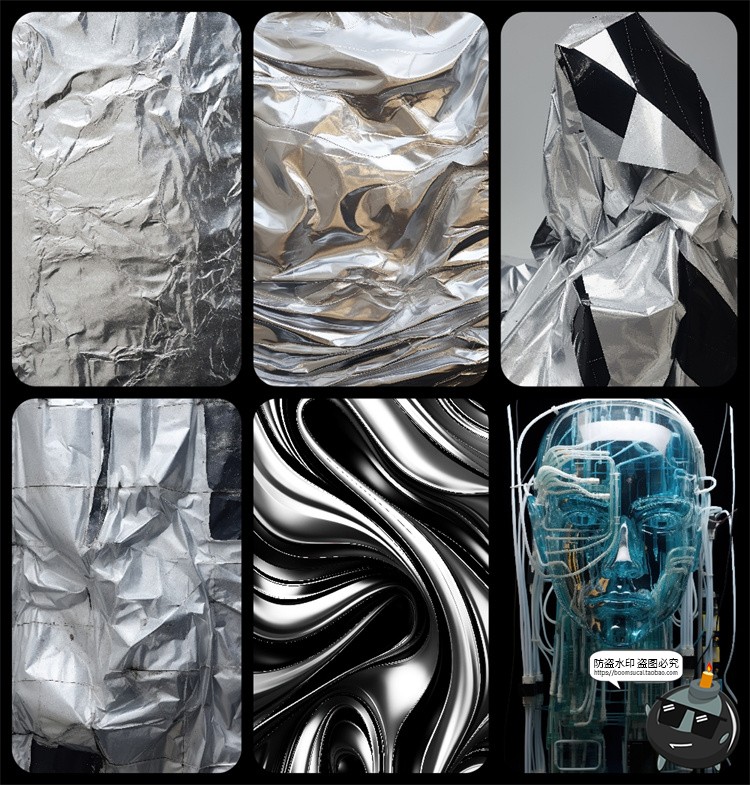 图片[8]-未来赛博朋克科幻金属镀铬抽象粗糙背景肌理PNG免抠JPG图片素材-设计猿