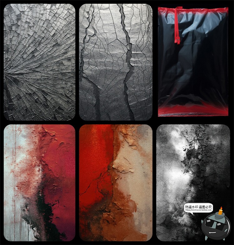 图片[10]-未来赛博朋克科幻金属镀铬抽象粗糙背景肌理PNG免抠JPG图片素材-设计猿