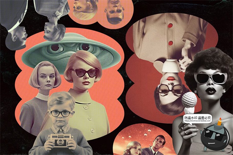 图片[10]-复古未来科幻朋克电影怀旧建筑风景PNG免抠拼贴剪切画图片素材-设计猿