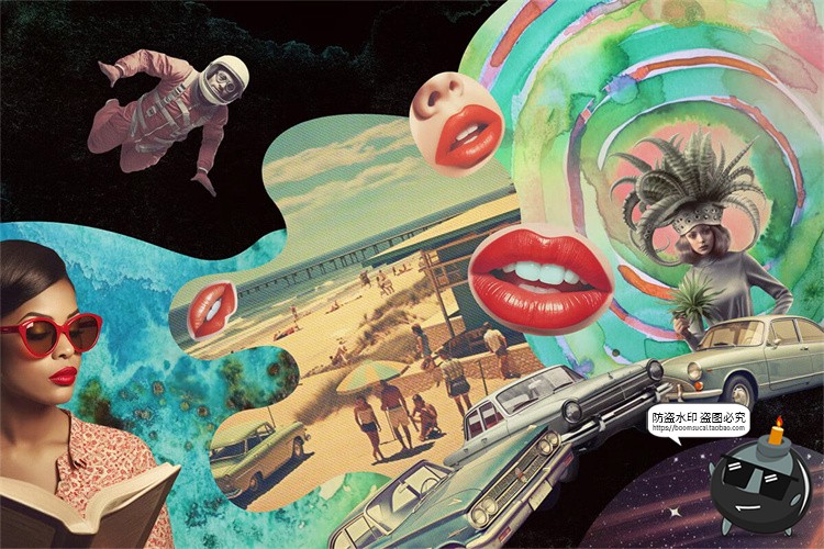 图片[11]-复古未来科幻朋克电影怀旧建筑风景PNG免抠拼贴剪切画图片素材-设计猿