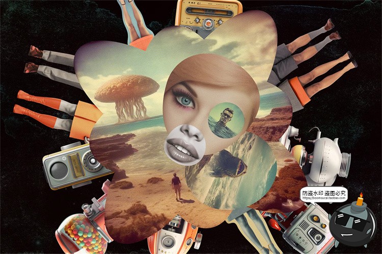 图片[12]-复古未来科幻朋克电影怀旧建筑风景PNG免抠拼贴剪切画图片素材-设计猿