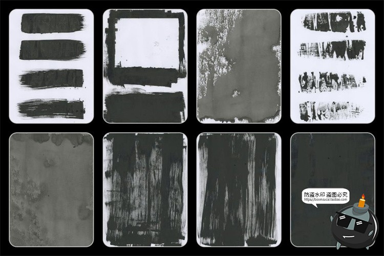 图片[5]-做旧黑色水墨墨水墨迹油墨污渍纹理叠加背景海报底纹JPG图片素材-设计猿