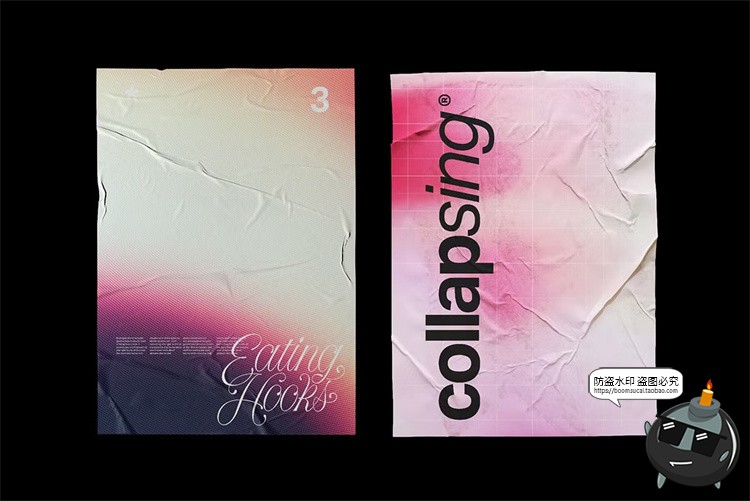 图片[14]-潮流科幻抽象艺术酸性迷幻颗粒复古渐变科技海报背景JPG图片素材-设计猿