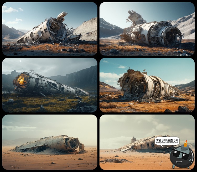 图片[10]-1600款高清6K未来科幻史诗恐怖外星战争废墟环境背景JPG图片素材-设计猿